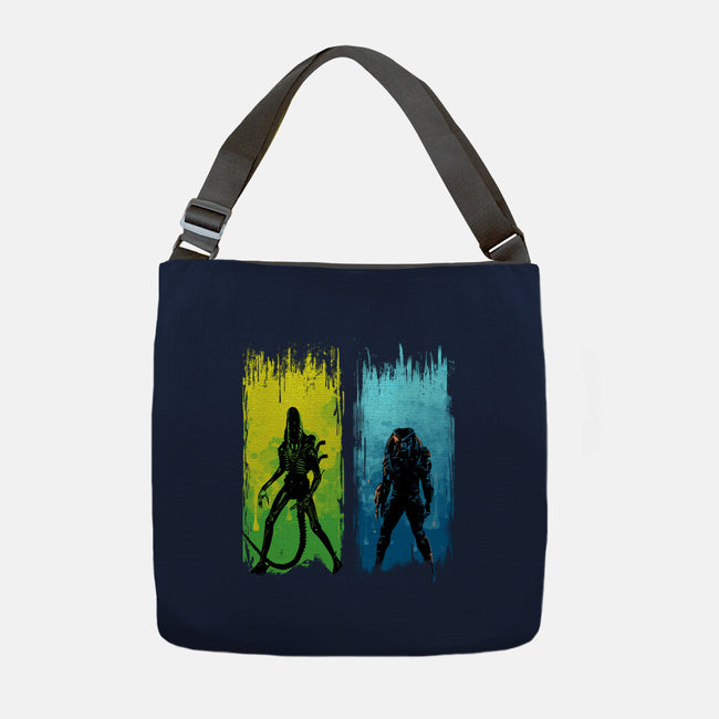 Xenomorph Vs Yautja-none adjustable tote bag-IKILO