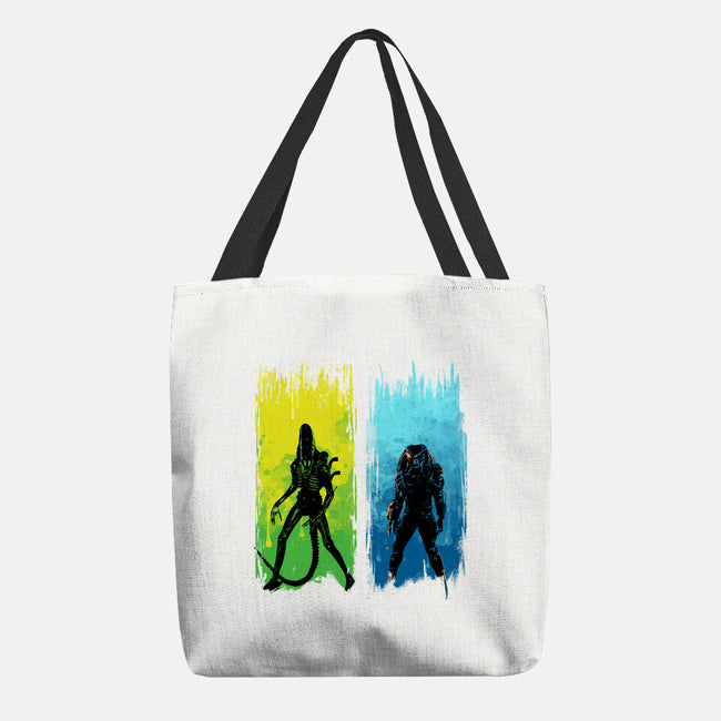 Xenomorph Vs Yautja-none basic tote bag-IKILO