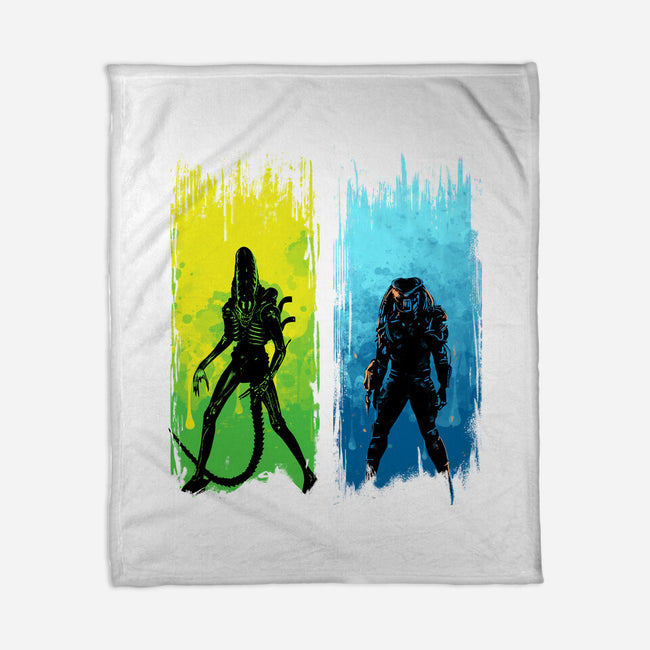 Xenomorph Vs Yautja-none fleece blanket-IKILO