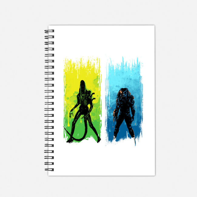 Xenomorph Vs Yautja-none dot grid notebook-IKILO