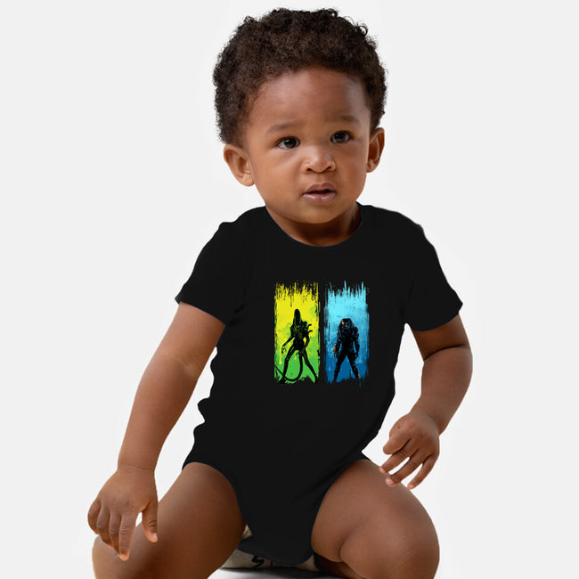 Xenomorph Vs Yautja-baby basic onesie-IKILO