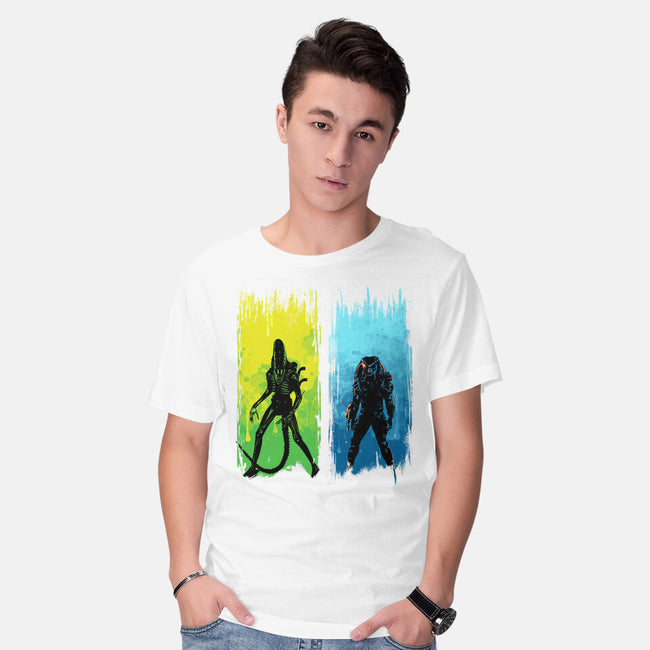 Xenomorph Vs Yautja-mens basic tee-IKILO