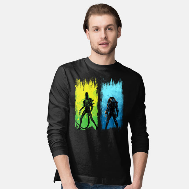 Xenomorph Vs Yautja-mens long sleeved tee-IKILO