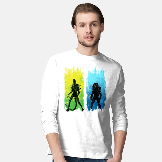 Xenomorph Vs Yautja-mens long sleeved tee-IKILO