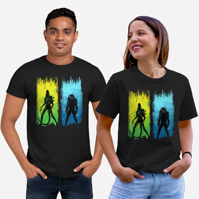 Xenomorph Vs Yautja-unisex basic tee-IKILO