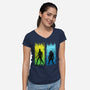 Xenomorph Vs Yautja-womens v-neck tee-IKILO