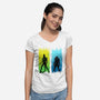 Xenomorph Vs Yautja-womens v-neck tee-IKILO