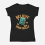 Believe In Your Shelf-womens v-neck tee-tobefonseca