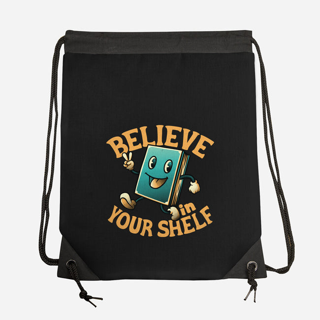 Believe In Your Shelf-none drawstring bag-tobefonseca