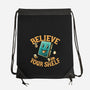 Believe In Your Shelf-none drawstring bag-tobefonseca