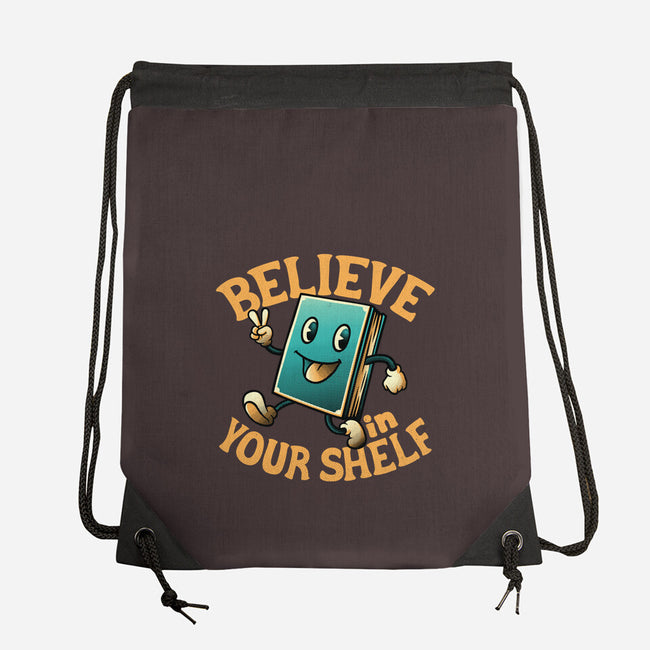 Believe In Your Shelf-none drawstring bag-tobefonseca