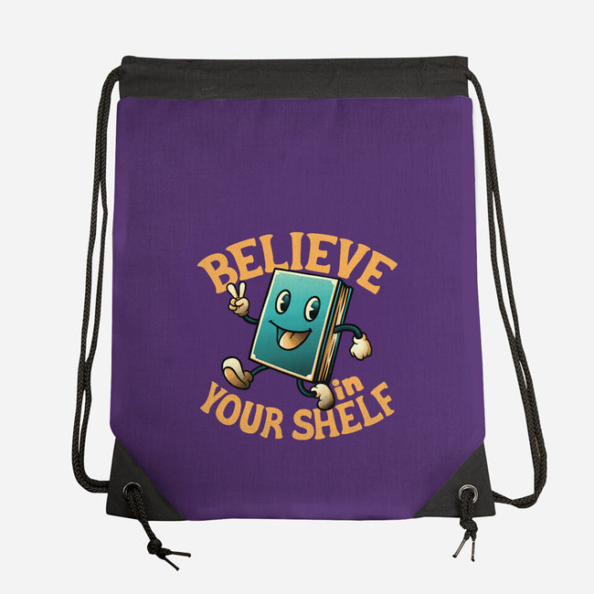 Believe In Your Shelf-none drawstring bag-tobefonseca