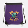 Believe In Your Shelf-none drawstring bag-tobefonseca