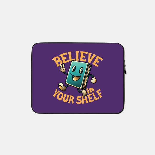 Believe In Your Shelf-none zippered laptop sleeve-tobefonseca