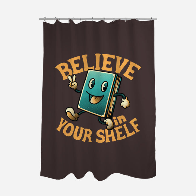 Believe In Your Shelf-none polyester shower curtain-tobefonseca