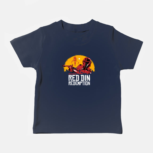 Red Din Redemption-baby basic tee-rocketman_art