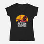Red Din Redemption-womens v-neck tee-rocketman_art