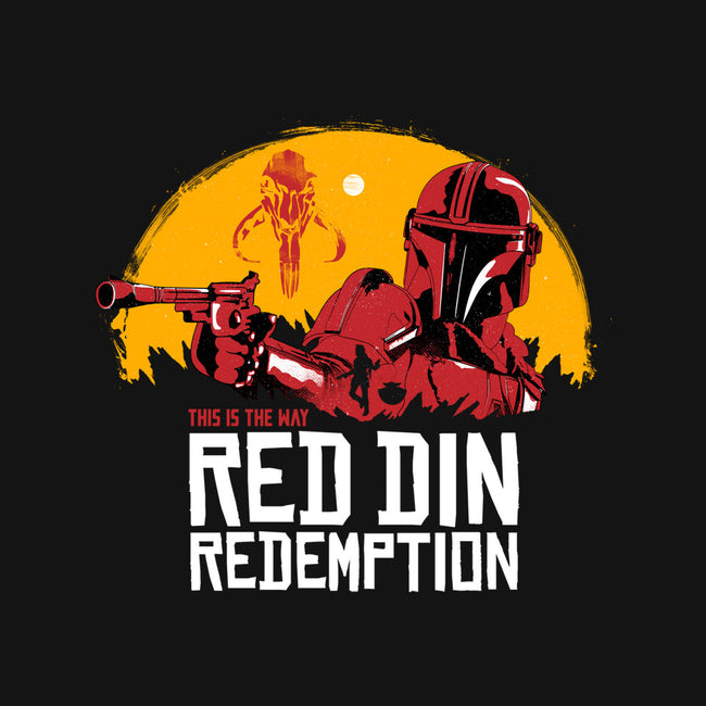 Red Din Redemption-none drawstring bag-rocketman_art