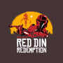 Red Din Redemption-none polyester shower curtain-rocketman_art
