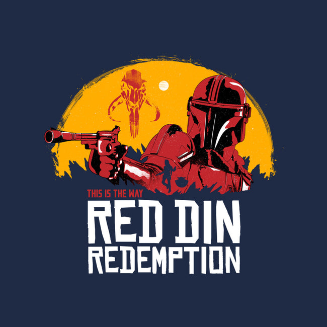 Red Din Redemption-dog basic pet tank-rocketman_art