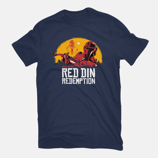 Red Din Redemption-mens basic tee-rocketman_art