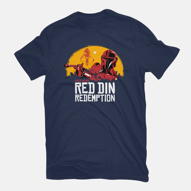 Red Din Redemption-unisex basic tee-rocketman_art