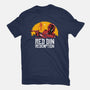 Red Din Redemption-womens fitted tee-rocketman_art