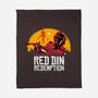 Red Din Redemption-none fleece blanket-rocketman_art