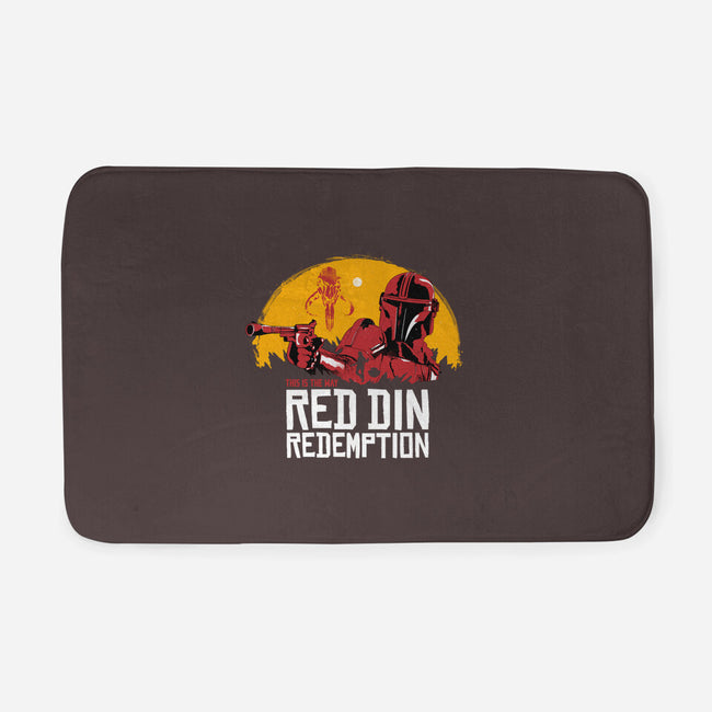 Red Din Redemption-none memory foam bath mat-rocketman_art