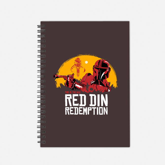 Red Din Redemption-none dot grid notebook-rocketman_art