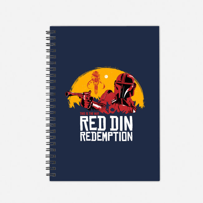 Red Din Redemption-none dot grid notebook-rocketman_art