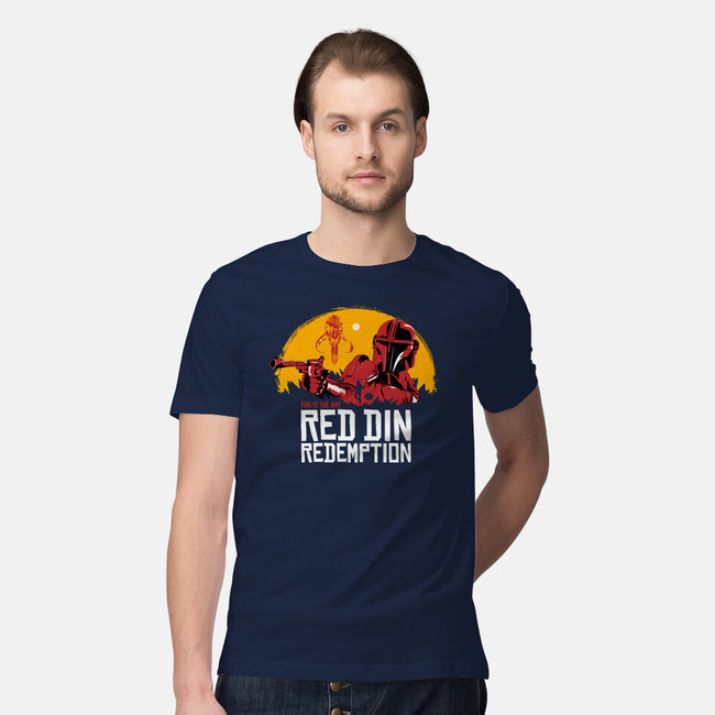 Red Din Redemption-mens premium tee-rocketman_art
