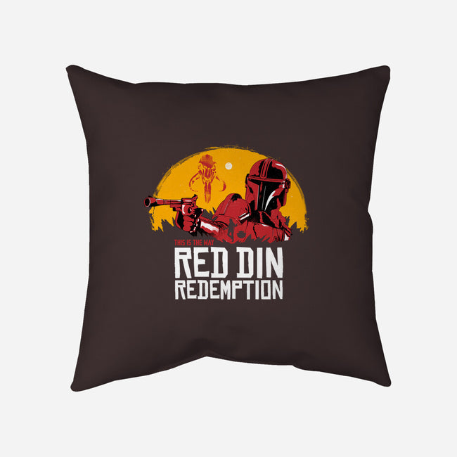 Red Din Redemption-none removable cover w insert throw pillow-rocketman_art