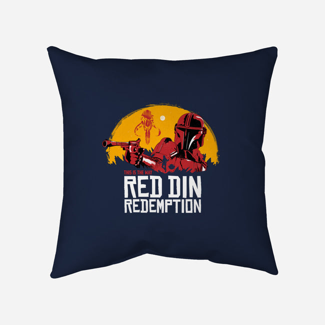 Red Din Redemption-none removable cover w insert throw pillow-rocketman_art