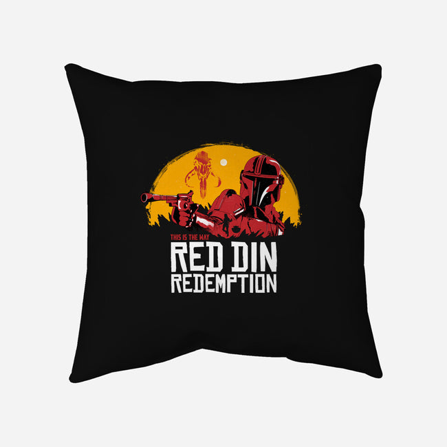 Red Din Redemption-none removable cover throw pillow-rocketman_art