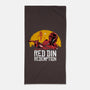 Red Din Redemption-none beach towel-rocketman_art