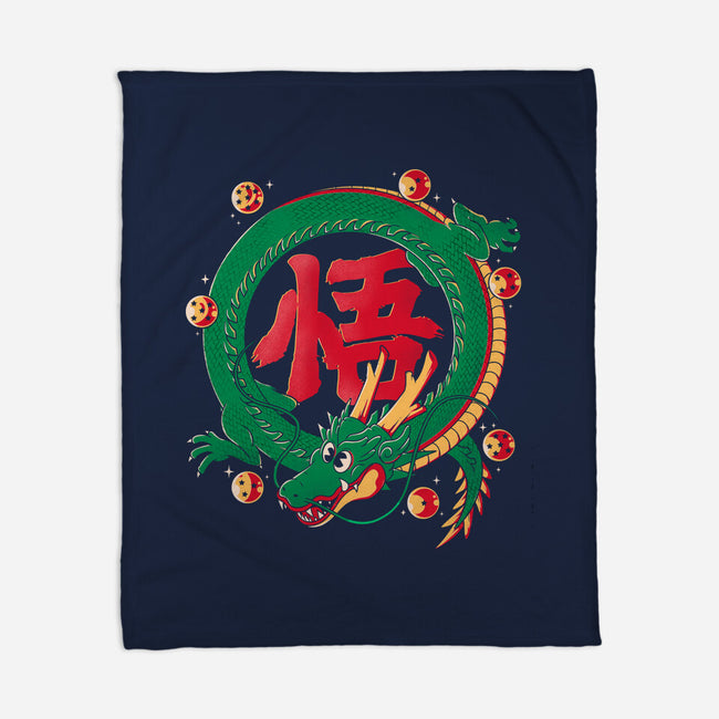 Dragon Kanji-none fleece blanket-Eoli Studio