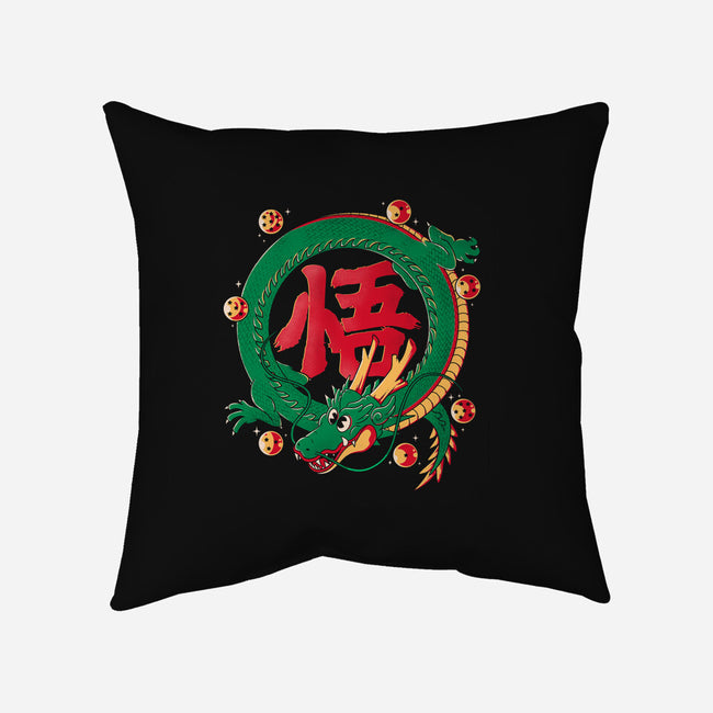 Dragon Kanji-none removable cover throw pillow-Eoli Studio