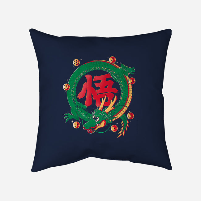 Dragon Kanji-none removable cover throw pillow-Eoli Studio