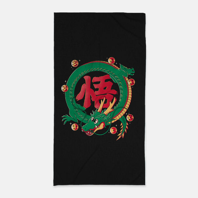 Dragon Kanji-none beach towel-Eoli Studio