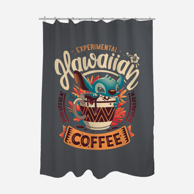 Experimental Coffee-none polyester shower curtain-Snouleaf