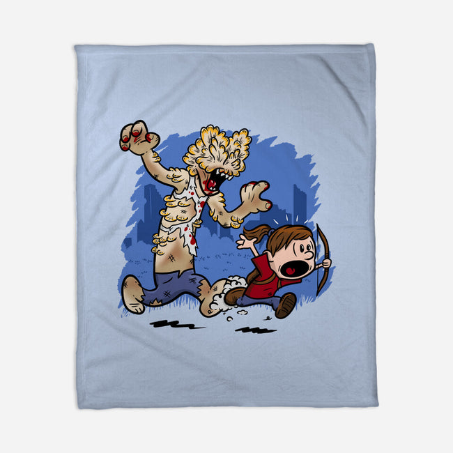 Ellie And Clicker-none fleece blanket-Paul Simic
