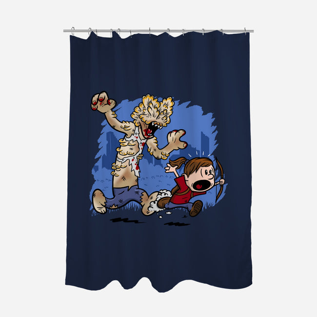 Ellie And Clicker-none polyester shower curtain-Paul Simic