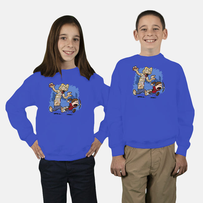 Ellie And Clicker-youth crew neck sweatshirt-Paul Simic