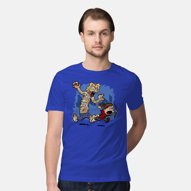 Ellie And Clicker-mens premium tee-Paul Simic