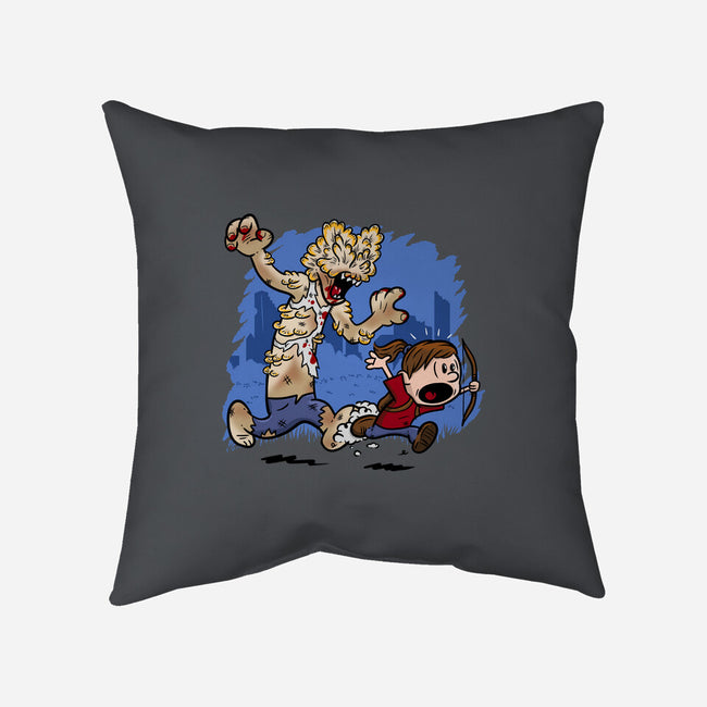 Ellie And Clicker-none removable cover throw pillow-Paul Simic