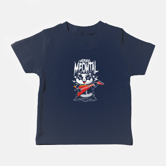 Heavy Meowtal-baby basic tee-erion_designs