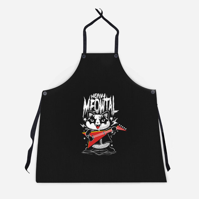 Heavy Meowtal-unisex kitchen apron-erion_designs