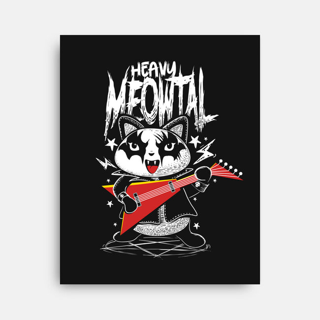 Heavy Meowtal-none stretched canvas-erion_designs