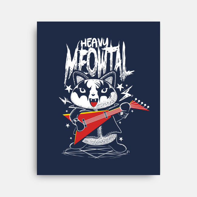 Heavy Meowtal-none stretched canvas-erion_designs